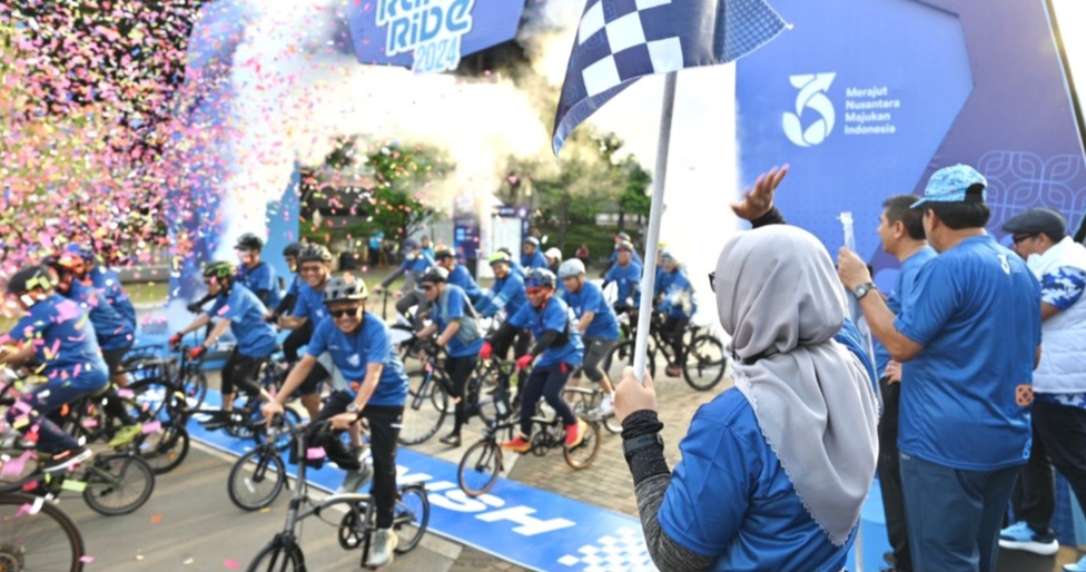 Para peserta Run and Ride Tahun 2024